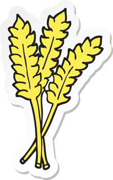 sticker of a cartoon wheat png