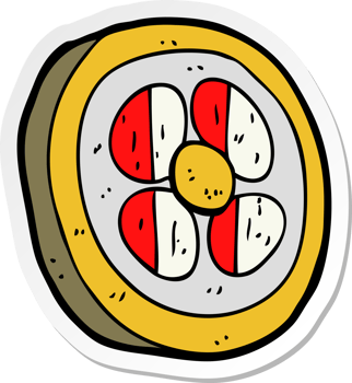 sticker of a cartoon medieval shield png