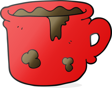cartoon old coffee cup png