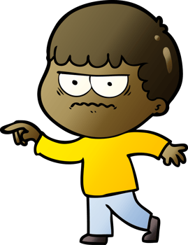 cartoon annoyed man drawing png