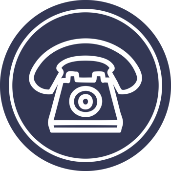 old telephone circular icon png