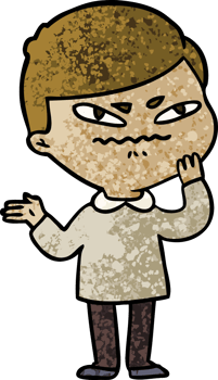 cartoon angry man drawing png