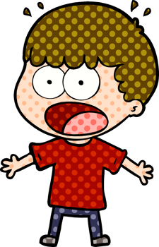 cartoon shocked man drawing png