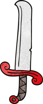 cartoon doodle long sword png