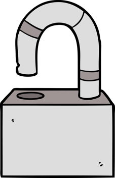 cartoon padlock drawing png