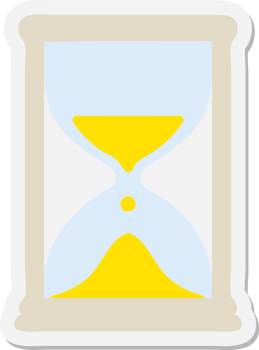 hourglass running sand sticker png