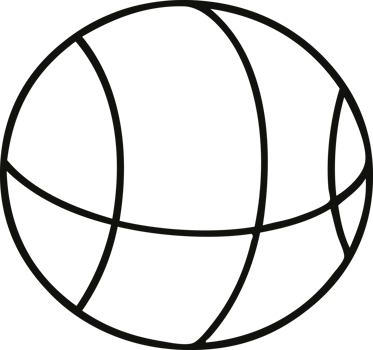 line drawing cartoon basket ball png