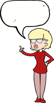 cartoon woman wearing spectacles with speech bubble png