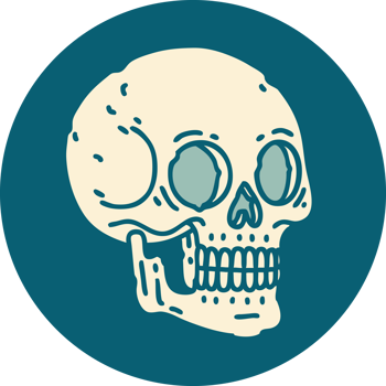 tattoo style icon of a skull png