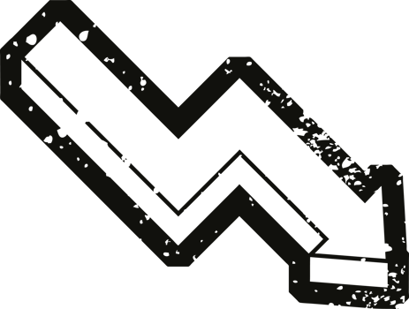 Distressed effect performance arrow graphic icon png