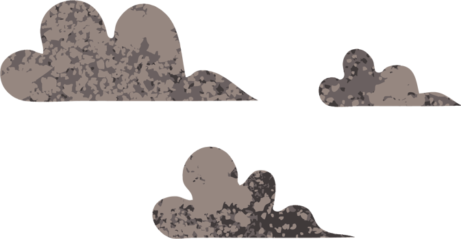 retro illustration style cartoon storm cloud png