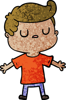 cartoon aloof man drawing png