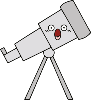 cute cartoon telescope png