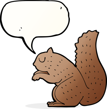 cartoon squirrel with speech bubble png