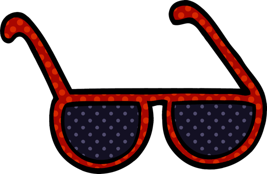 cartoon doodle sunglasses png