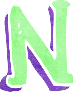 cartoon letter N png