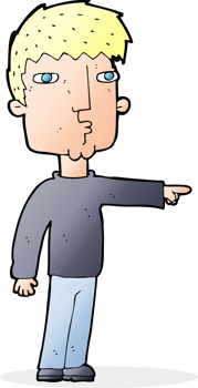 cartoon pointing man png
