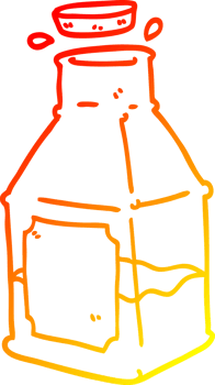 warm gradient line drawing cartoon drink in decanter png