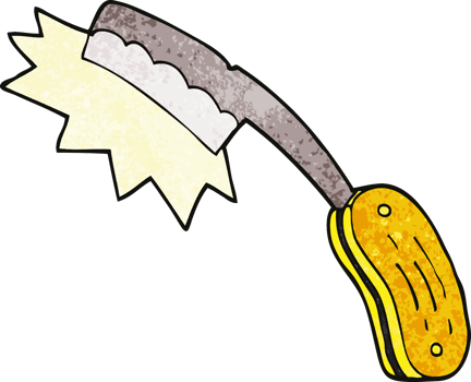 cartoon doodle sharp razor png