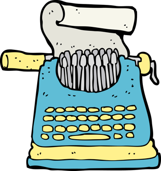 cartoon typewriter drawing png