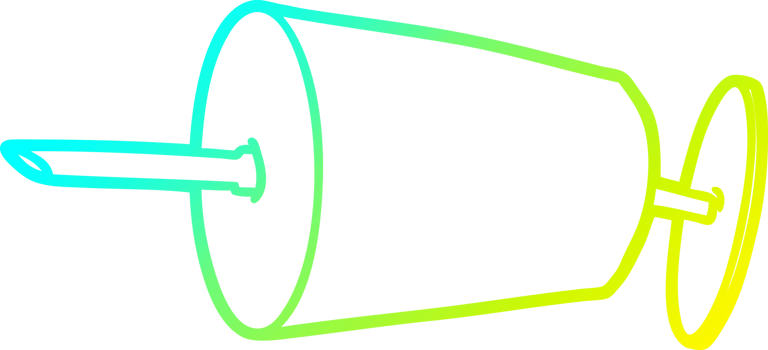 cold gradient line drawing cartoon medical syringe png