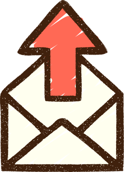 Sent Mail Chalk Drawing png
