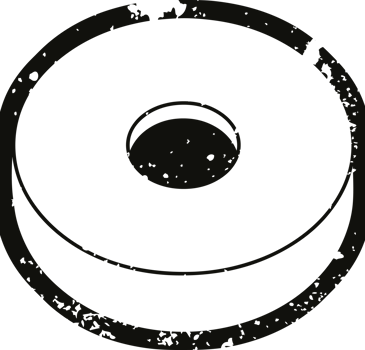 Distressed effect donut graphic icon png