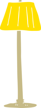 flat color illustration of a cartoon lamp png