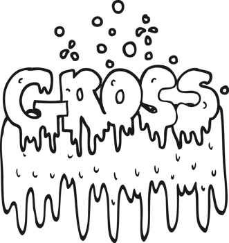 black and white cartoon gross symbol png