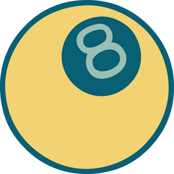 tattoo style icon of a 8 ball png