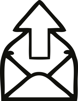 line drawing cartoon email sign png