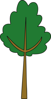 quirky hand drawn cartoon tree png