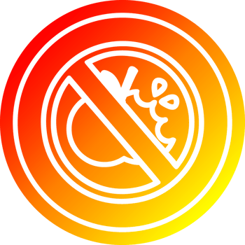 no healthy food circular in hot gradient spectrum png