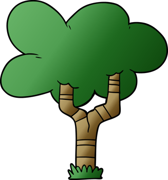 cartoon tree drawing png
