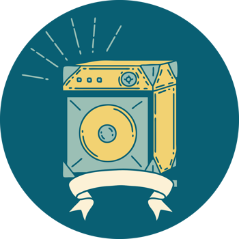 icon of tattoo style guitar amplifier png