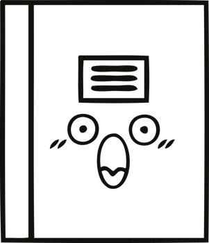 line drawing cartoon notebook png