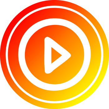 play button circular in hot gradient spectrum png