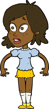 cartoon surprised woman png