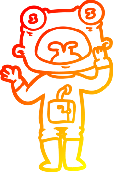 warm gradient line drawing png