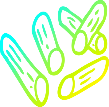 cold gradient line drawing cartoon pasta shapes png