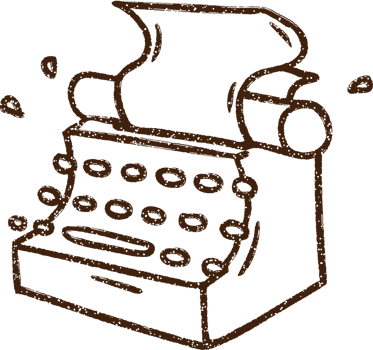 Type Writer Charcoal Drawing png
