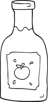 black and white cartoon ketchup png
