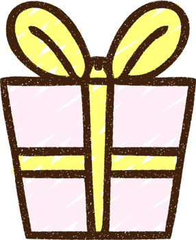 Christmas Present Chalk Drawing png