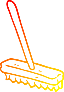 warm gradient line drawing cartoon sweeping brush png