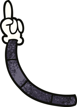 cartoon doodle retro hand gestures png