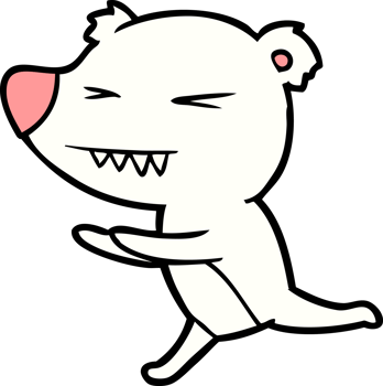 polar bear cartoon drawing png