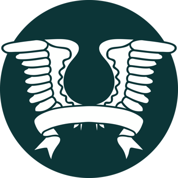 icon with banner of a wing png