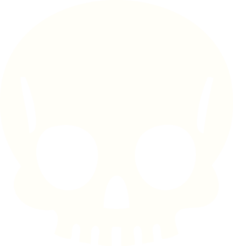 quirky hand drawn cartoon skull png
