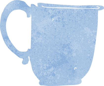 a blue pitcher with a handle on a transparent background png