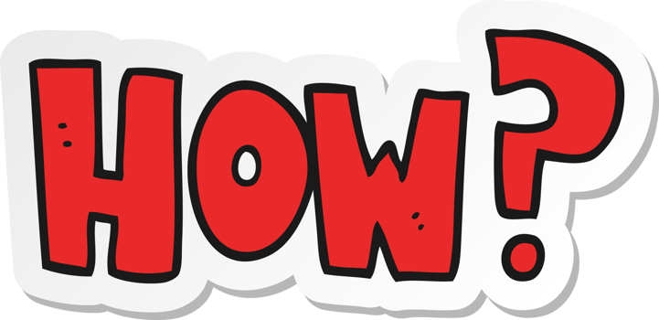 sticker of a cartoon how sign png